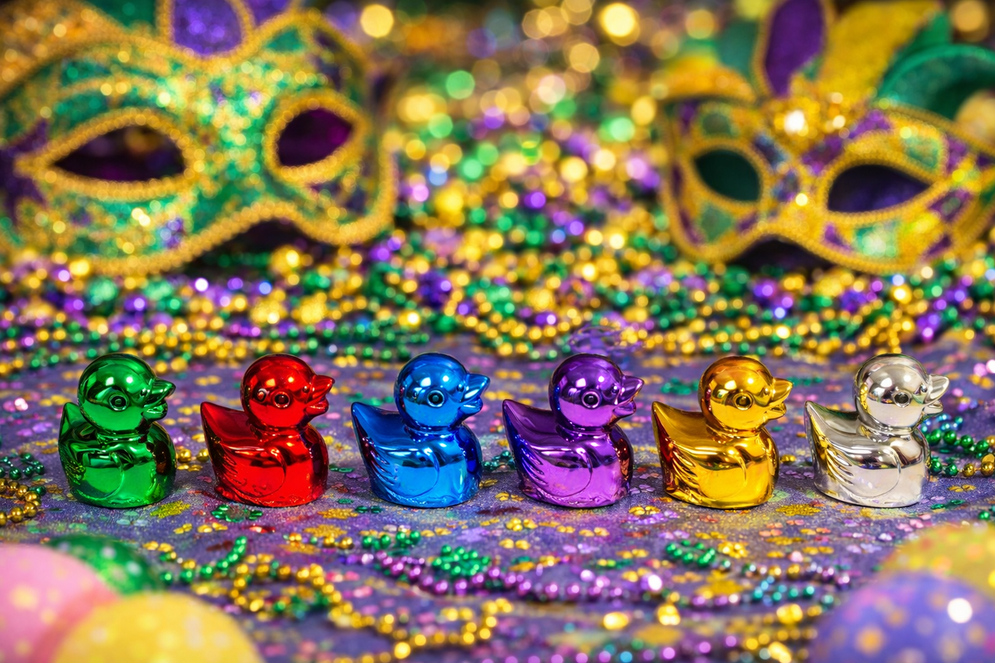 Metallic Mardi Gras Mini Duck Collection (6 ducks) – Limited Edition
