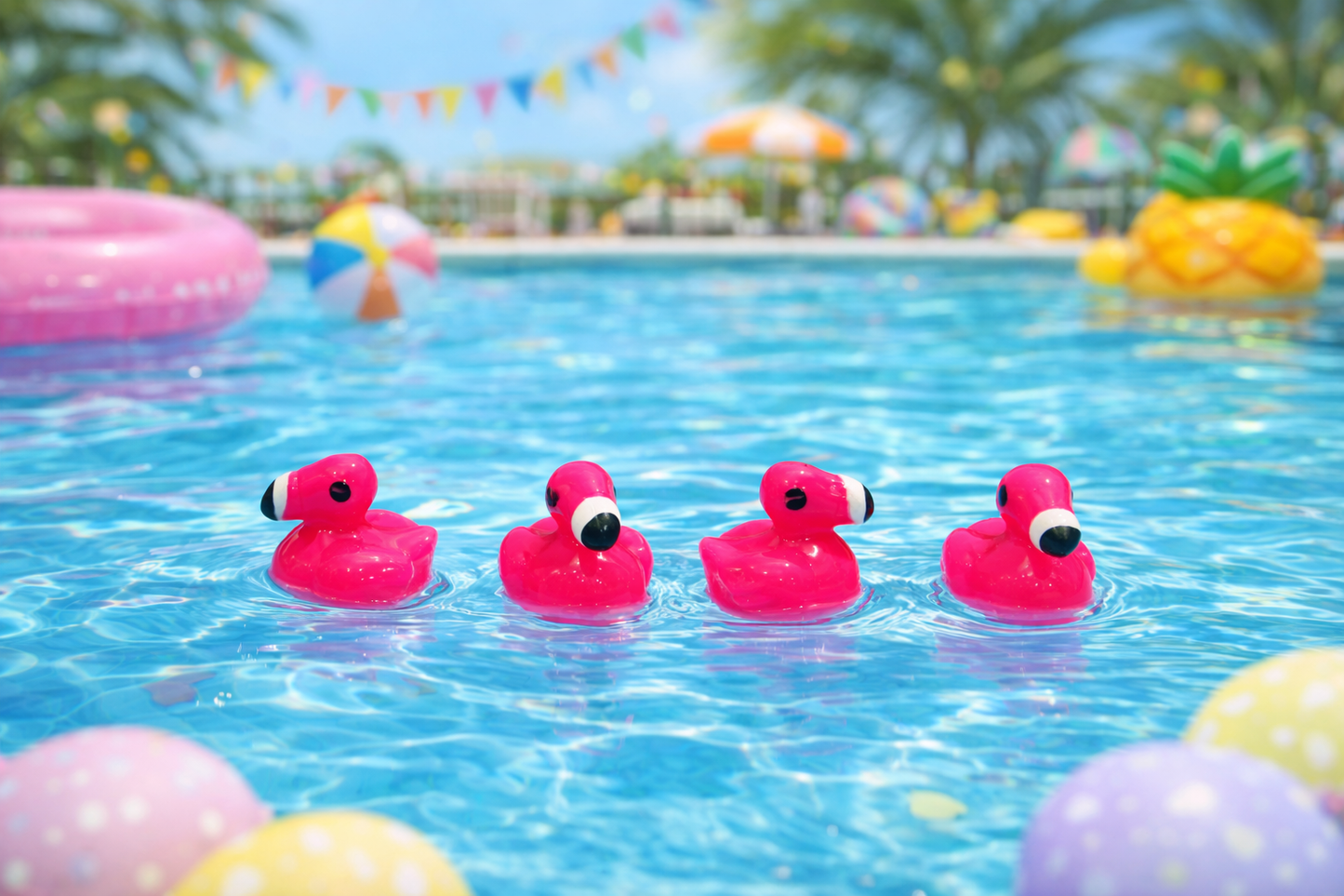 Flamingo Floatie Mini Ducks (5 flamingos)– Summer Pool Party Collection